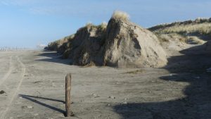 Storm Corrie was dol op duinzand