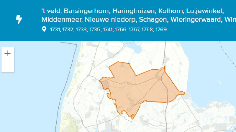 Grote stroomstoring in polder