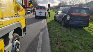 Struisvogel veroorzaakt kettingbotsing N245