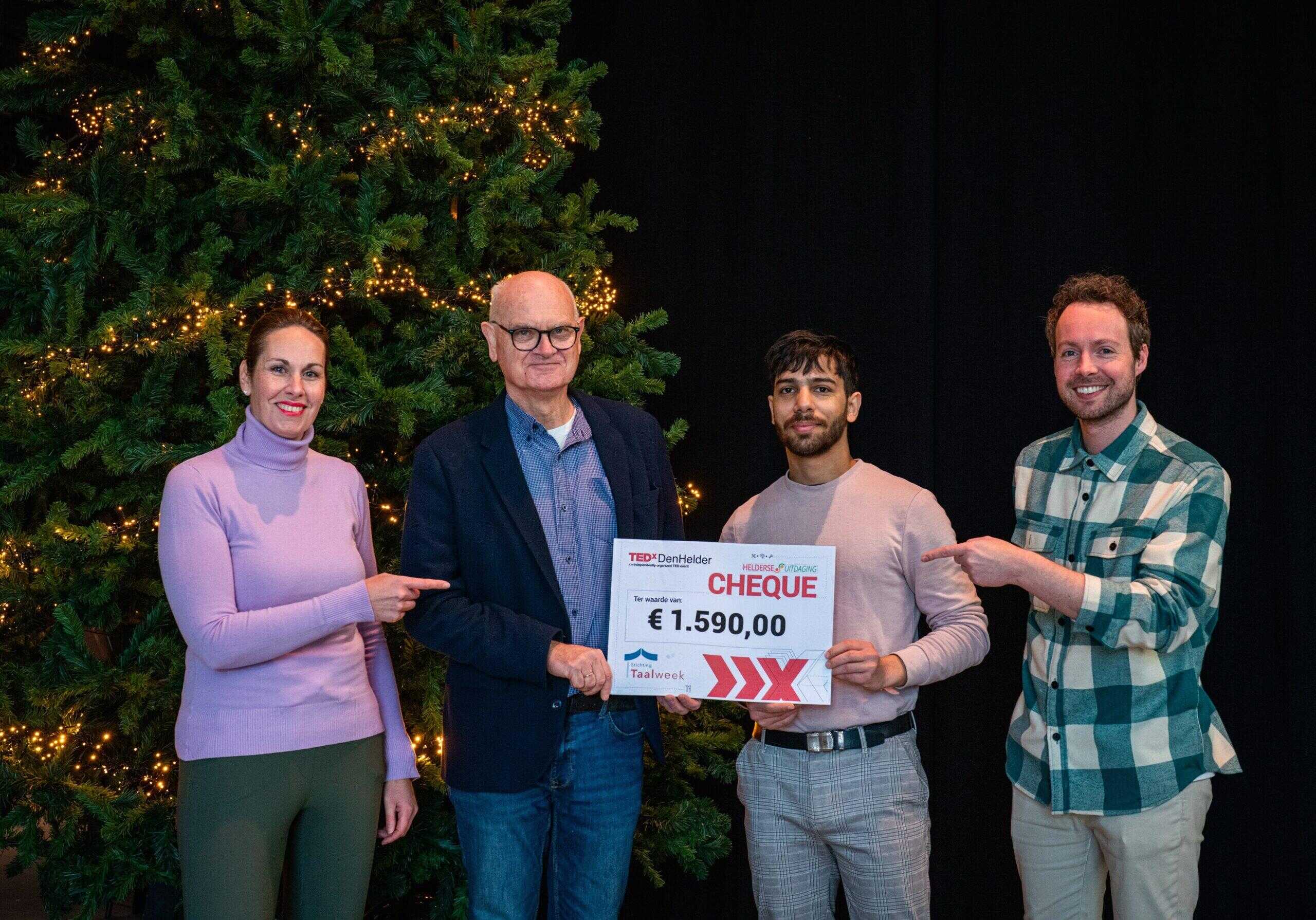 Flinke veilingopbrengst TEDxDenHelder voor Stichting Taalweek