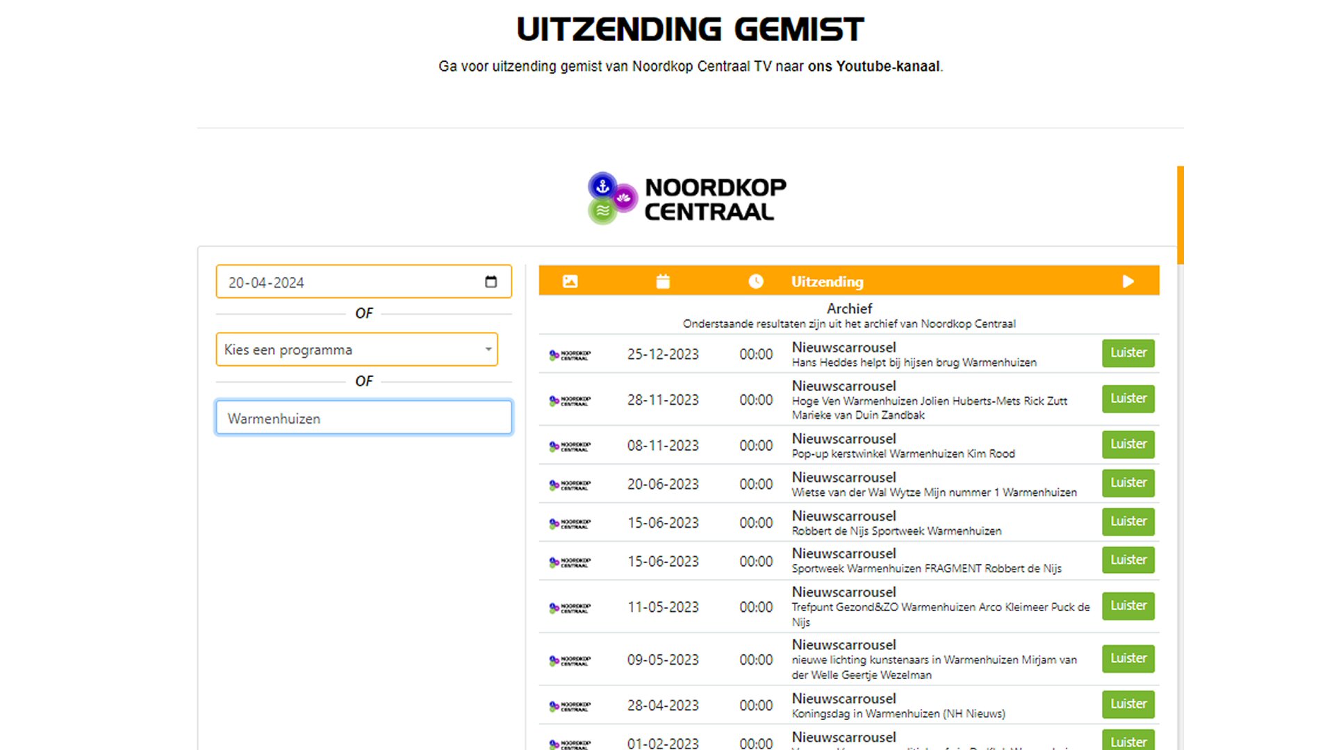 Uitzending Gemist flink uitgebreid