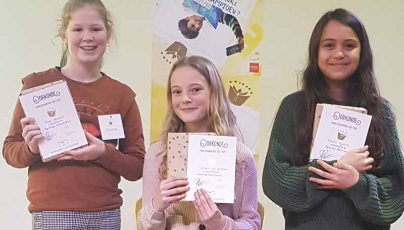 Drie voorleeskampioenen