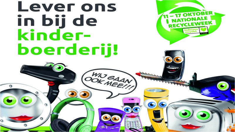 Wecycle bij kinderboerderij voor voorleesboek