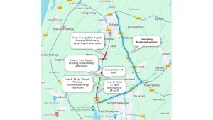 Verkeershinder door werk aan de N245