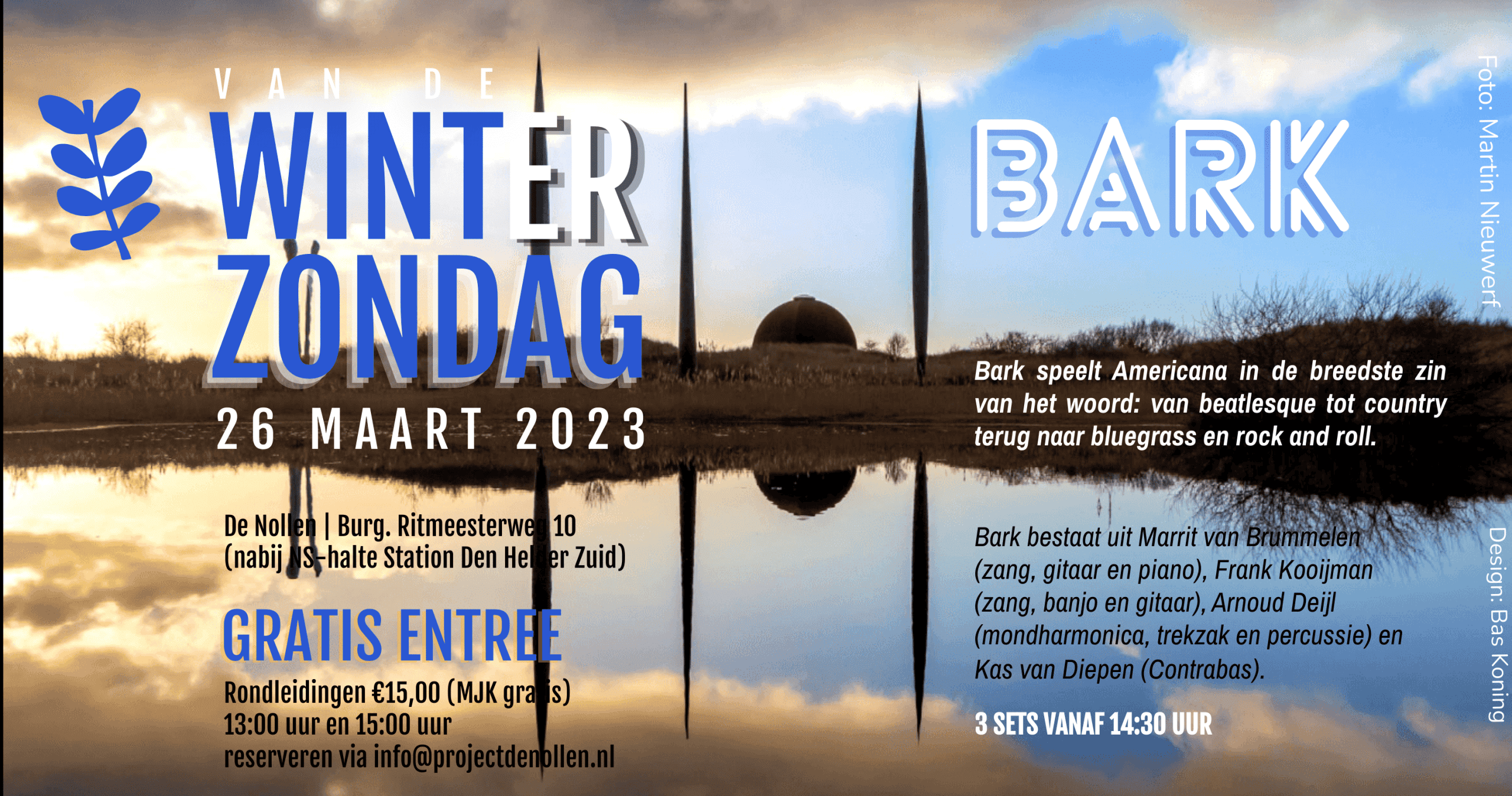 Laatste Winterzondag op de Nollen met livemuziek van Bark
