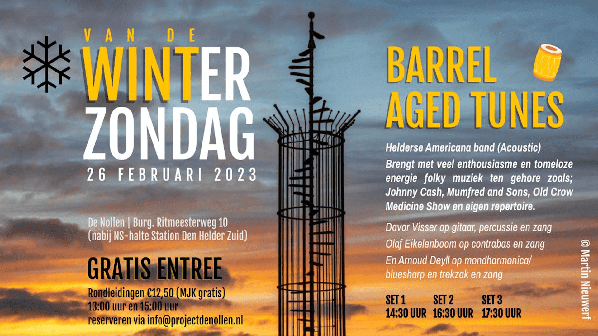 Vierde Winterzondag op de Nollen met live muziek