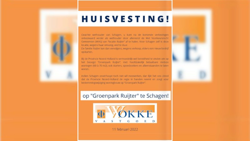 Wokke Vastgoed gaat door met onrust campagne