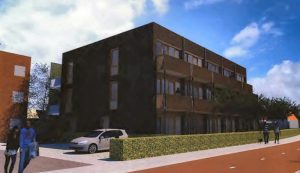 Stormloop op appartementen Parallelweg
