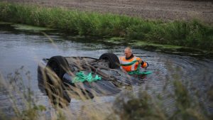 Auto te water Breezand bestuurder aangehouden