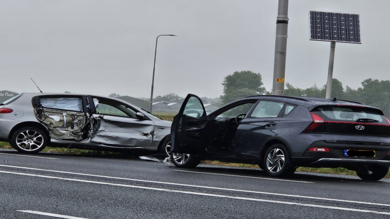 Verkeersoverlast N9 Schagerbrug door botsing