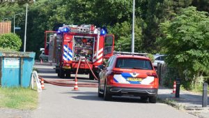 Brand houtwal in Groote Keeten