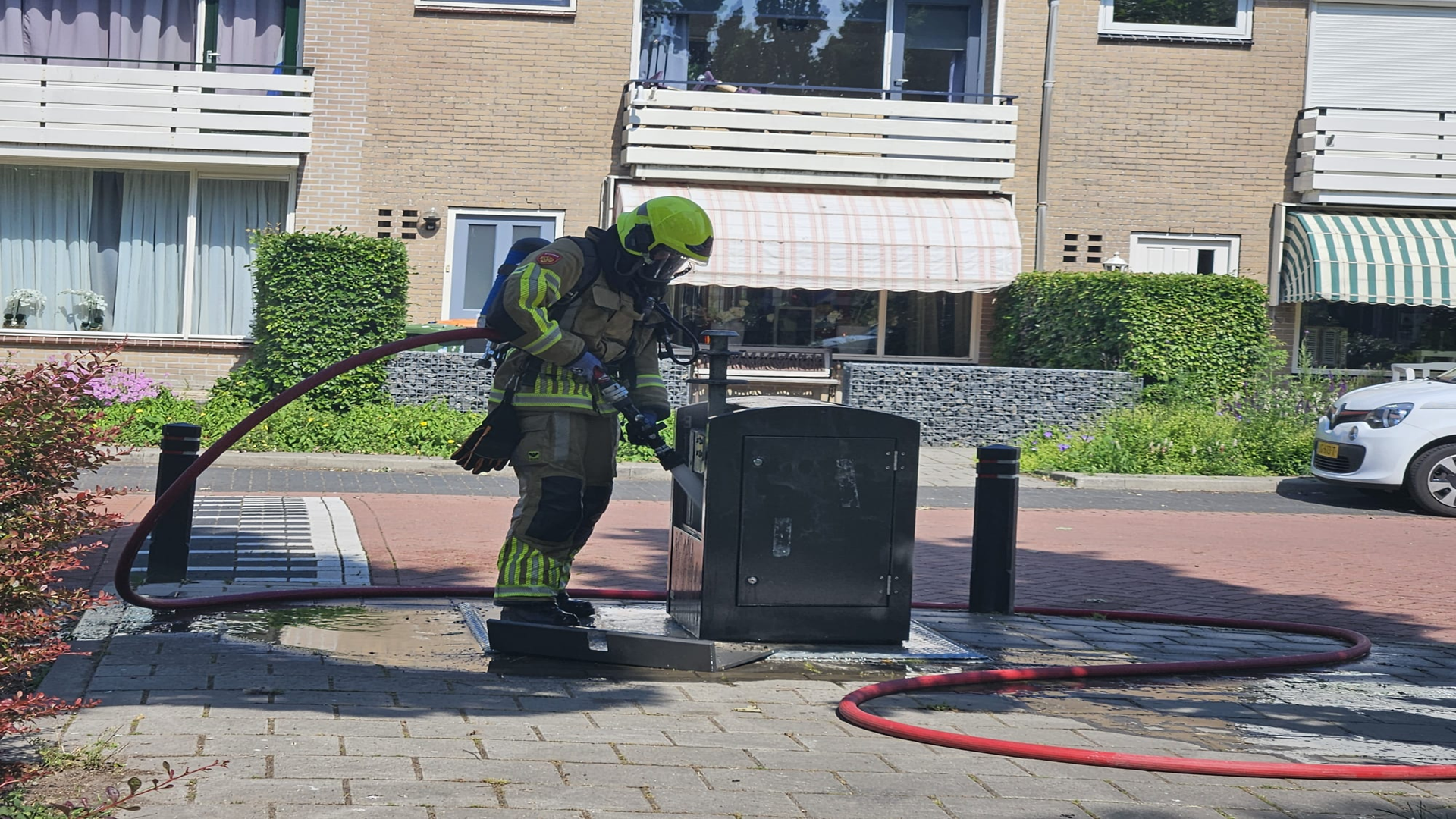 Container in brand op Eikenweg in Schagen