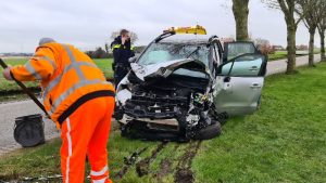 Botsing met bomen in Anna Paulowna