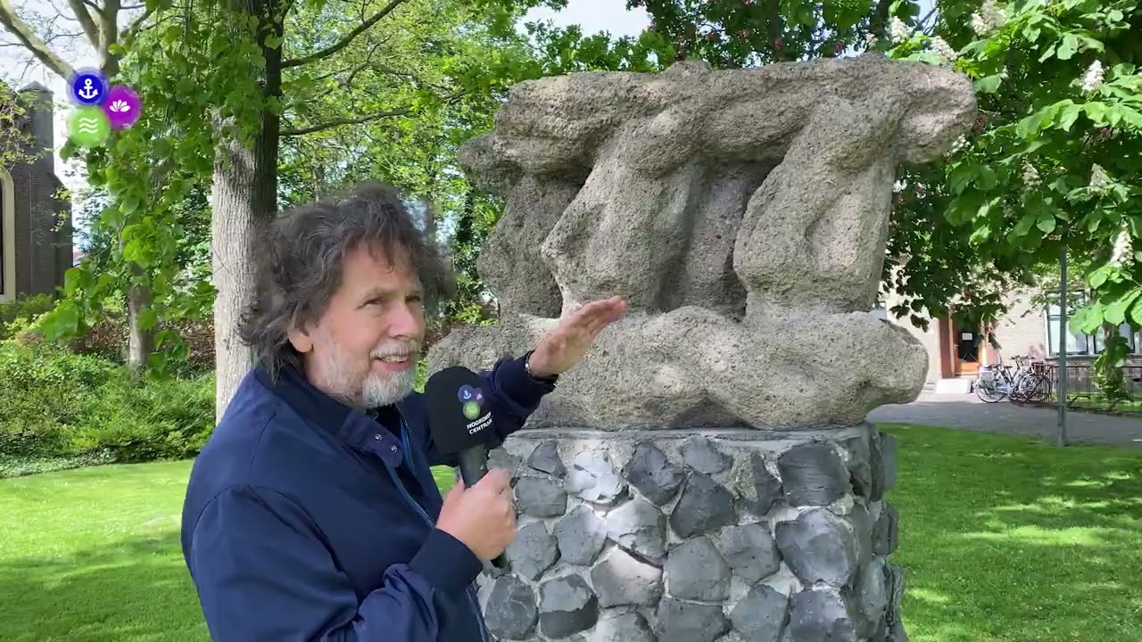 Stenen beeld behoorlijk aangetast
