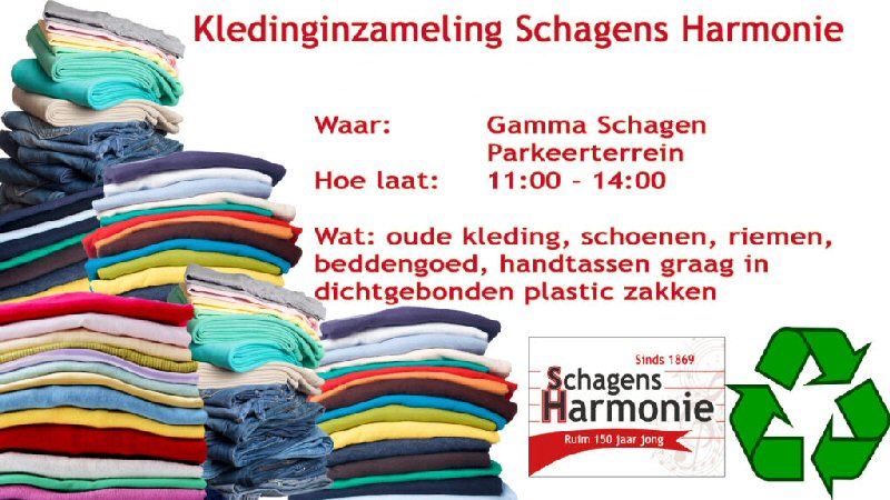 Schagens Harmonie zamelt kleding in