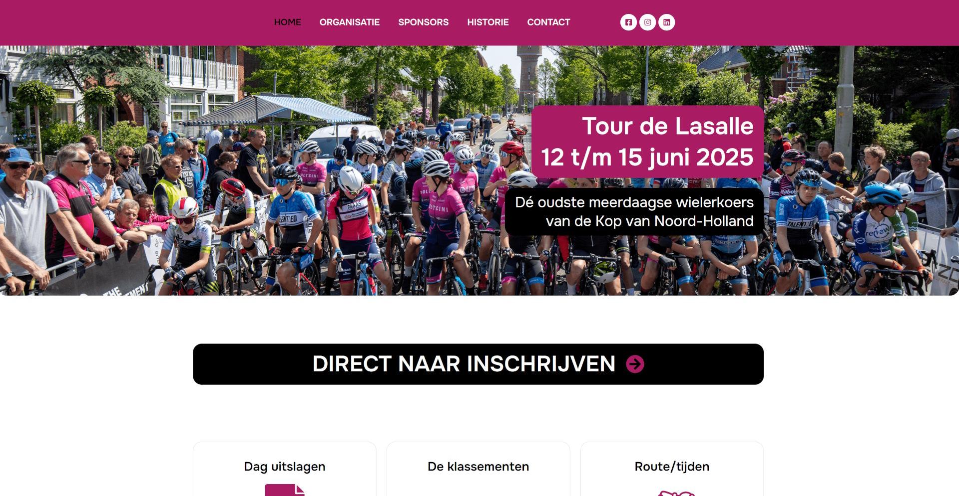 Nieuwe website voor Tour de Lasalle