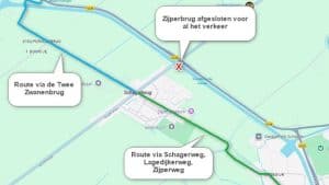 Zijperbrug afgesloten voor onderhoudswerk