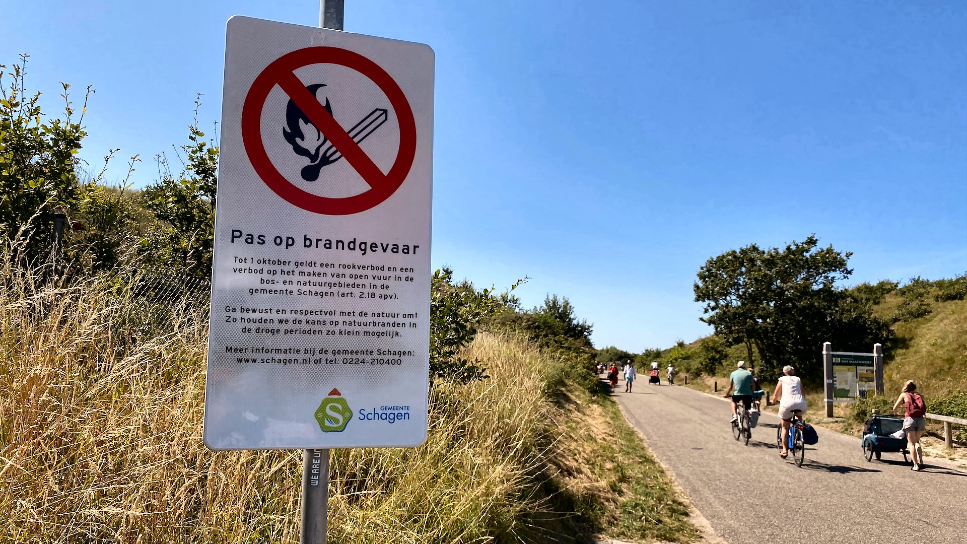 Verhoogd brandrisico in duin- en natuurgebied