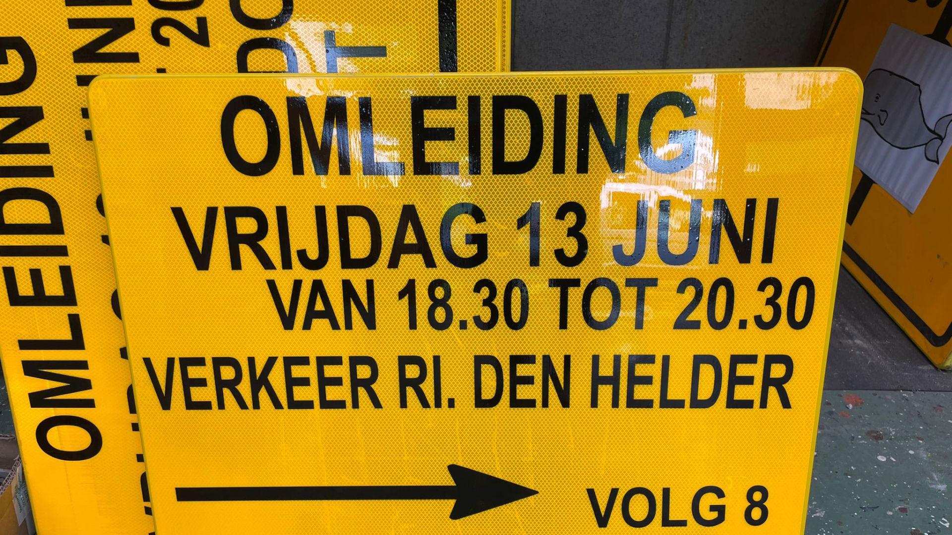 Routeborden Tour de Lasalle gestolen