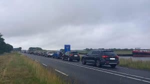 Autodrukte N9 Kooypunt op zaterdag Den Helder