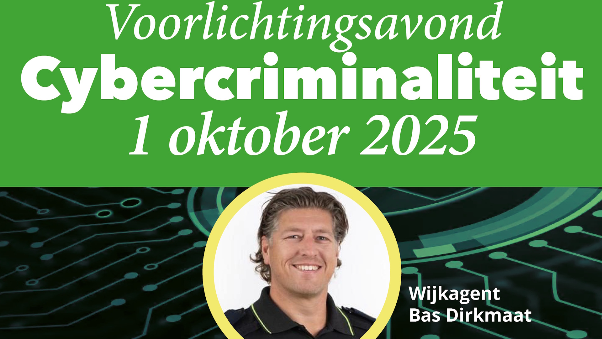 Voorlichtingsavond over cybercrime in ’t Veld