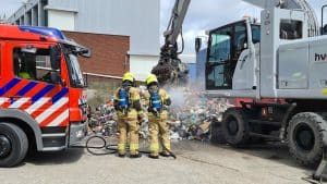 Brand in afvalcontainer