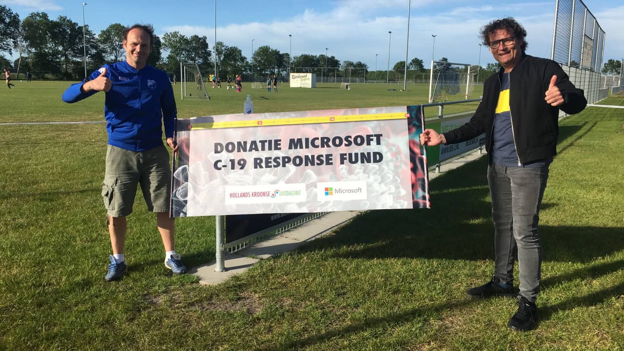 CV Wieringermeer coronaproof door gift Microsoft