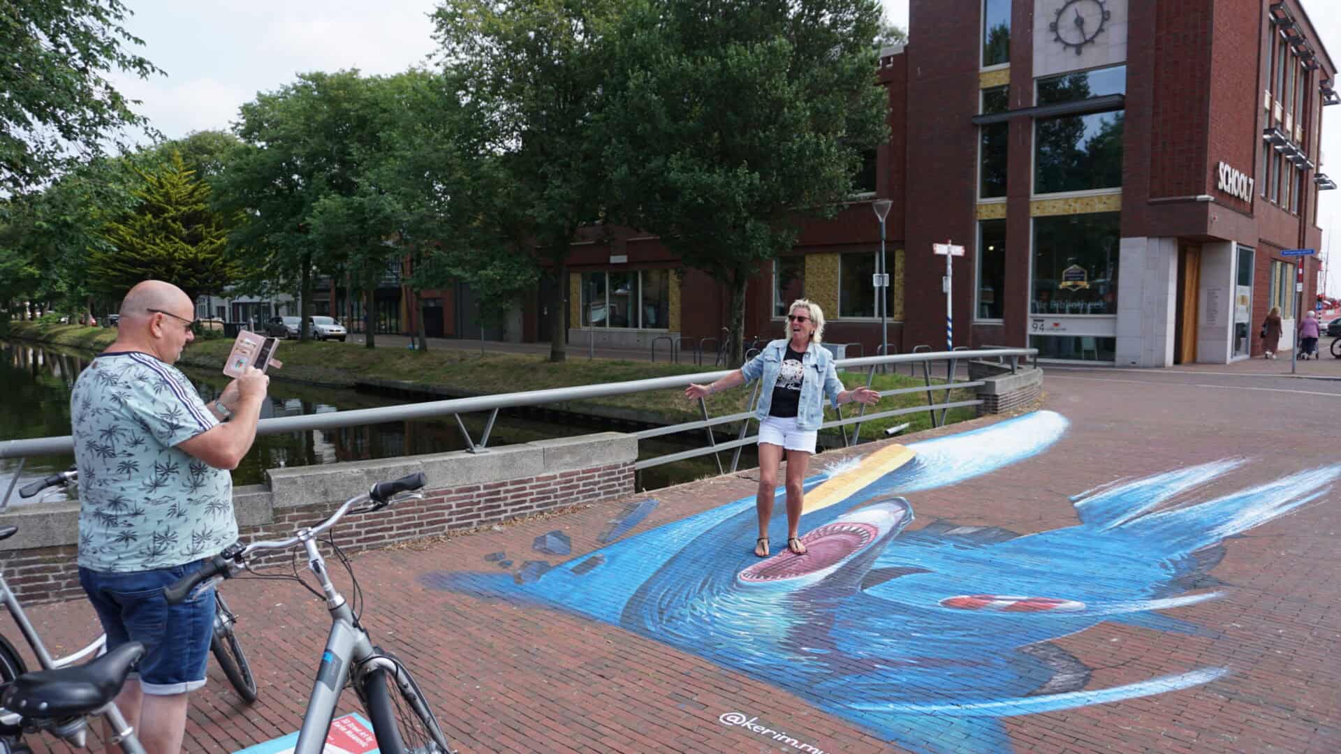 3D Street Art in Den Helder in afgeslankte vorm door corona