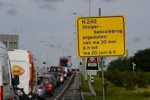 Stolperbasculebrug afgesloten voor werkzaamheden