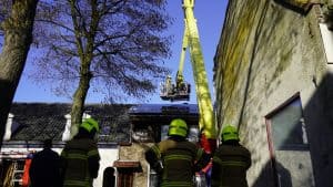 Schoorsteenbrand in Wilhelminastraat