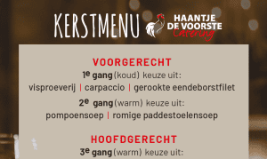 Haantje de voorste pakt deze kerst uit met kalkoen