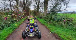 Bram Schra (9) tweede tijdens NK Quad cross