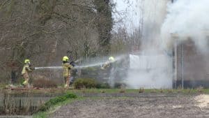 Brand in boerderij Oudesluis