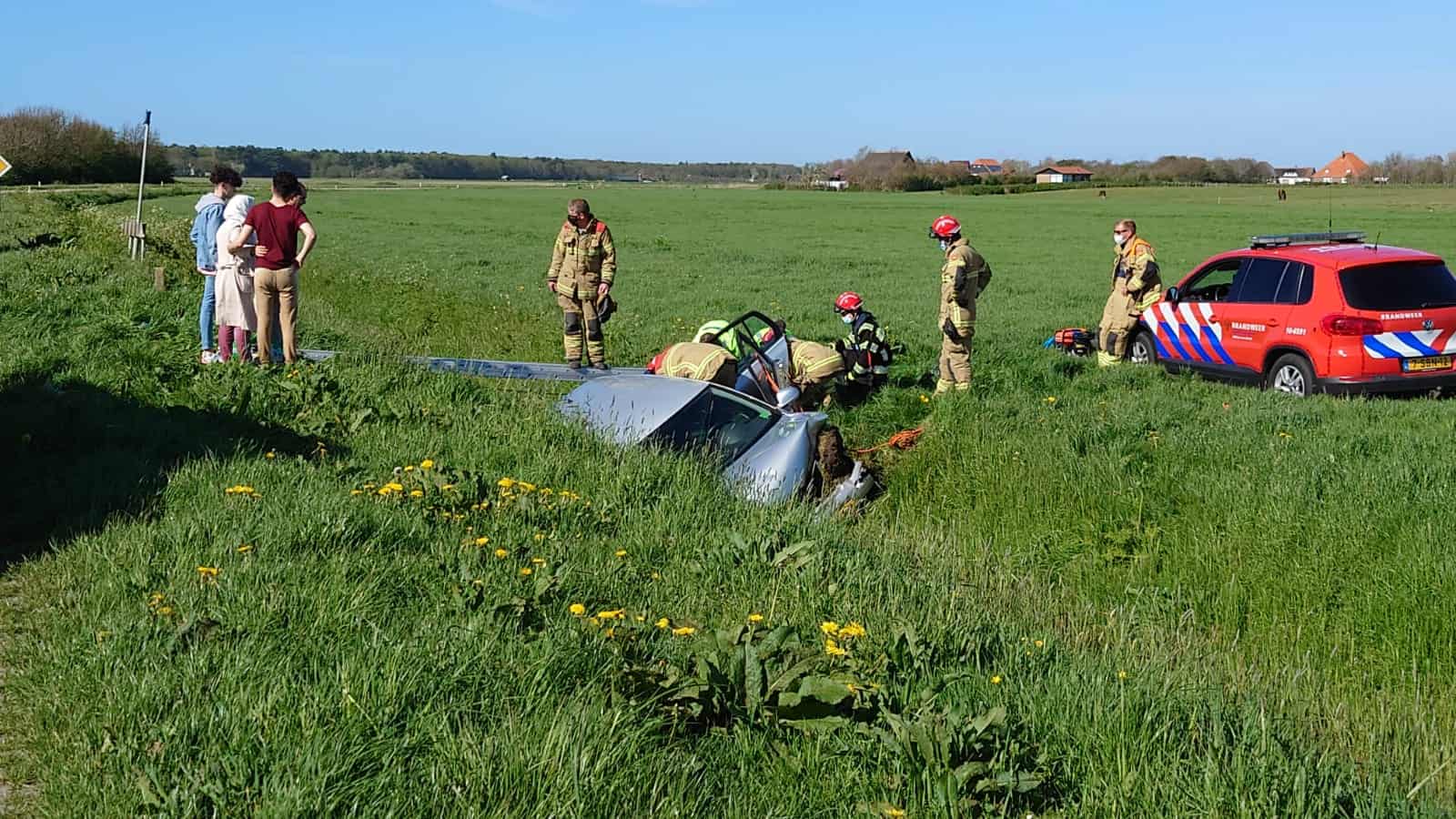 Vijf gewonden bij eenzijdig ongeval