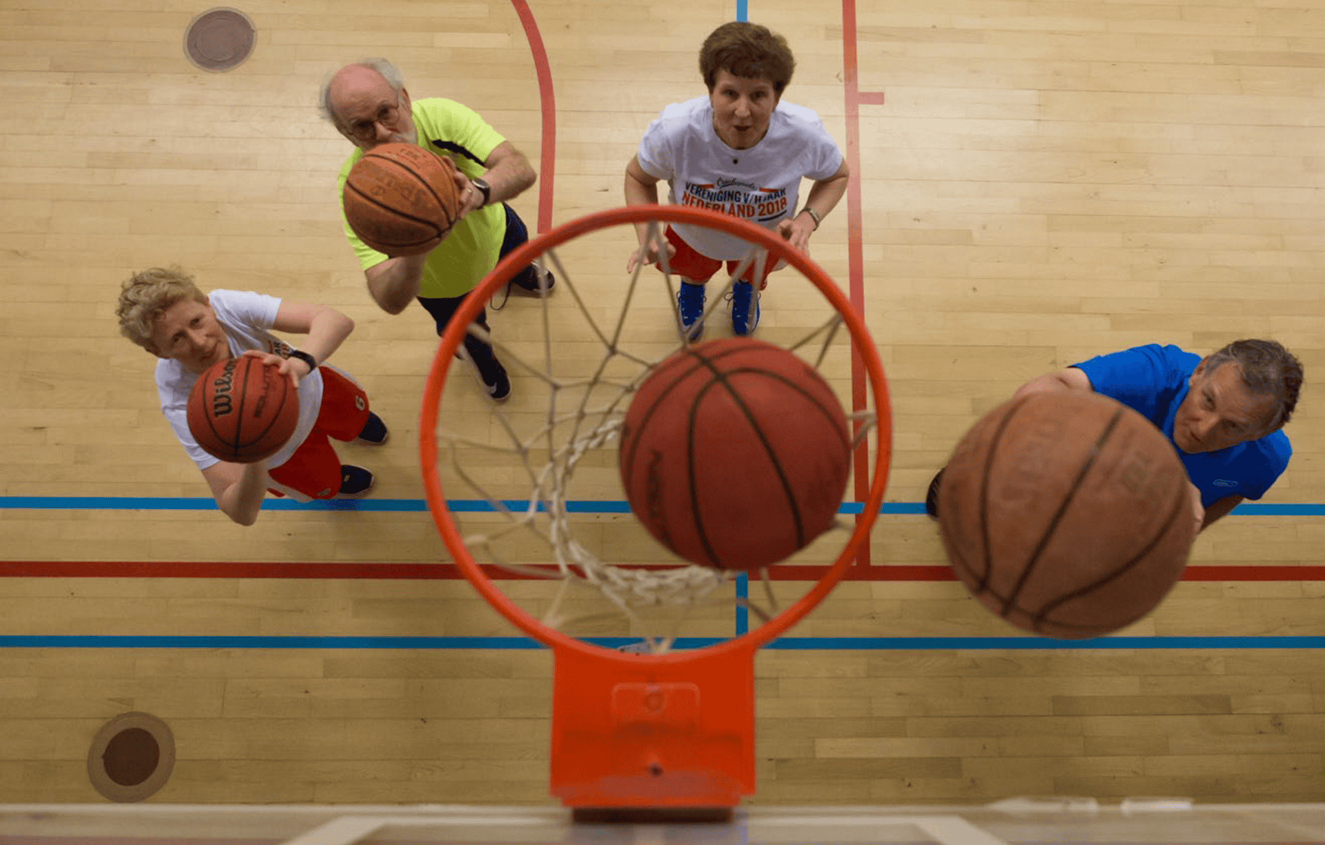 OldStars walking basketball van start in Den Helder