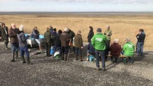 Vrijwilligers halen zakken met vuil op in natuurgebied (video)