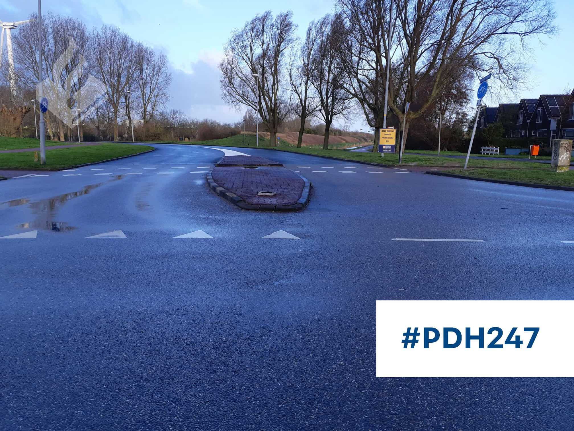 Doorgereden na omverrijden verkeerszuilen