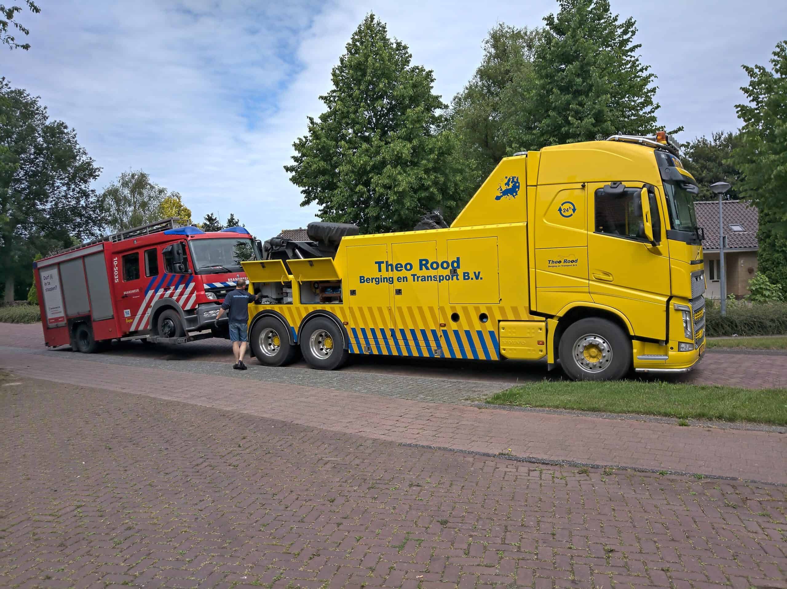 Tankautospuit tijdelijk buiten dienst
