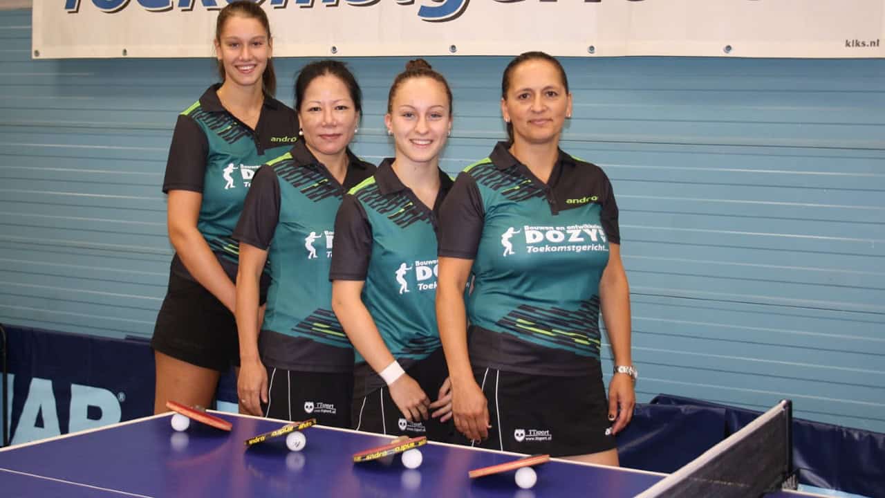Tafeltennissters Dozy spelen gelijk tegen SKF