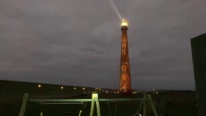 Vuurtoren ‘Lange Jaap’ in het licht gezet (video)