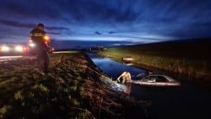 Auto te water bij Agriport