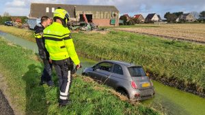 Auto te water in Breezand