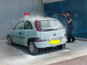 Carwash-station volledig in gebruik
