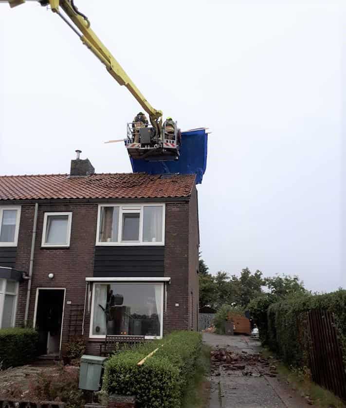Grote schade door blikseminslag