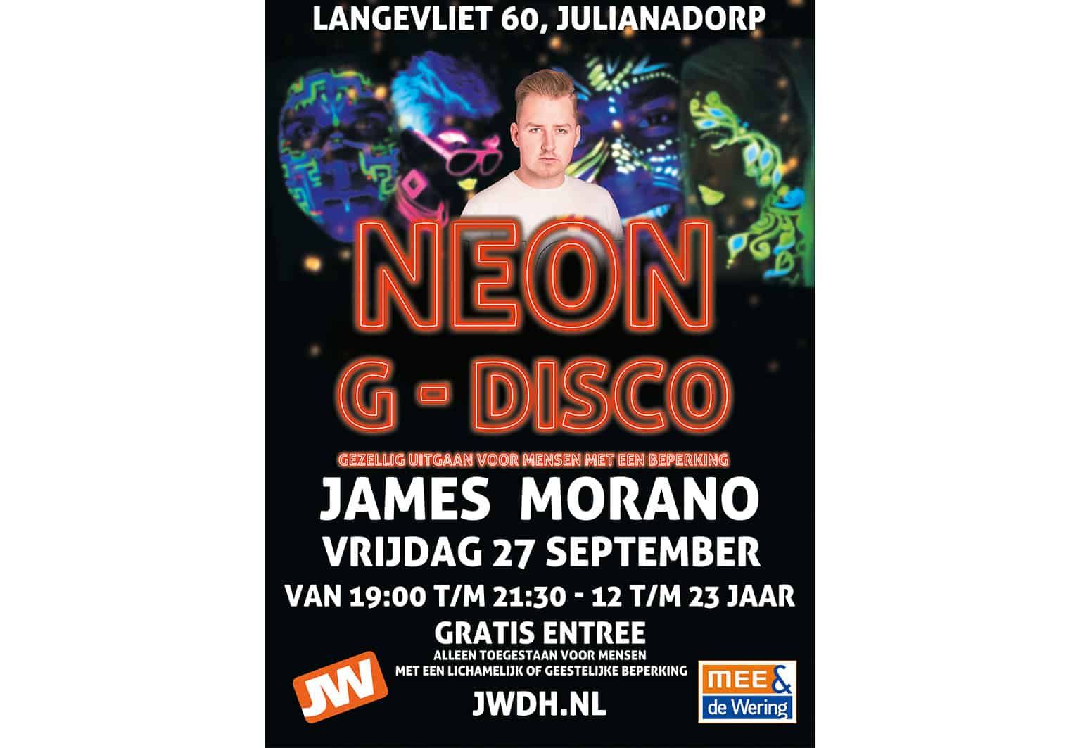 Neon G-Disco in jongerencentrum