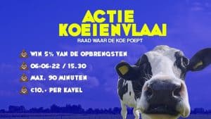 Actie koeienvlaai begin van festiviteiten 100-jarig jubileum JVC Julianadorp