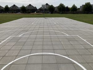 Lijnen voor basketbalveld De Weel