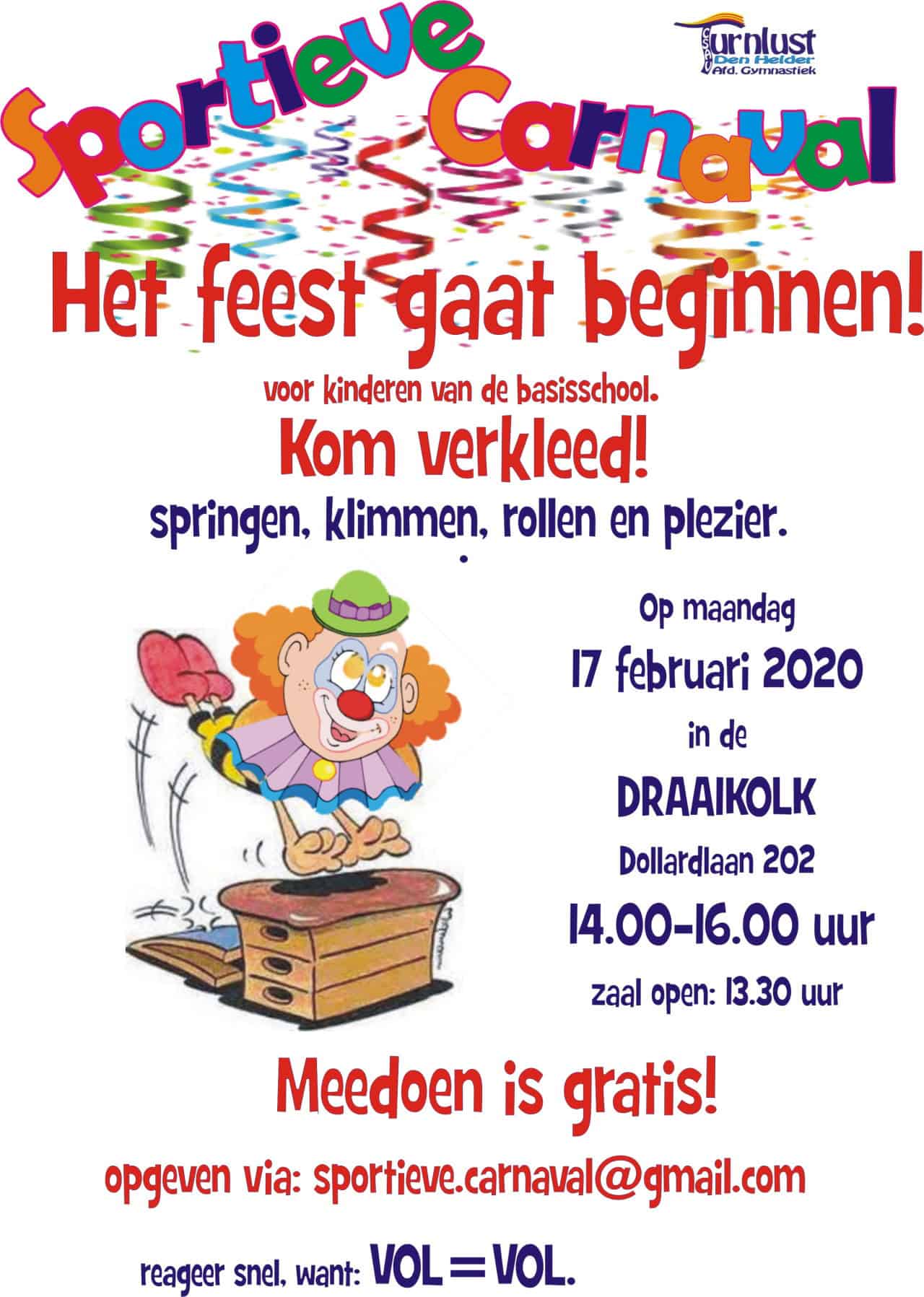 Sportieve carnaval in De Draaikolk