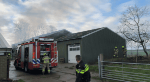 Schuurbrandje snel onder controle