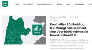 BDU vraagt faillissement aan voor weekbladen